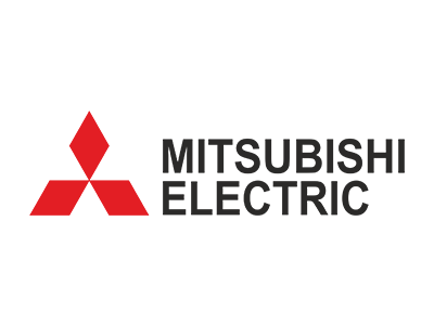 Logo de Mitsubishi Electric, automatización y control industrial
