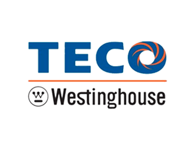 Logo de TECO Westinghouse, motores eléctricos industriales