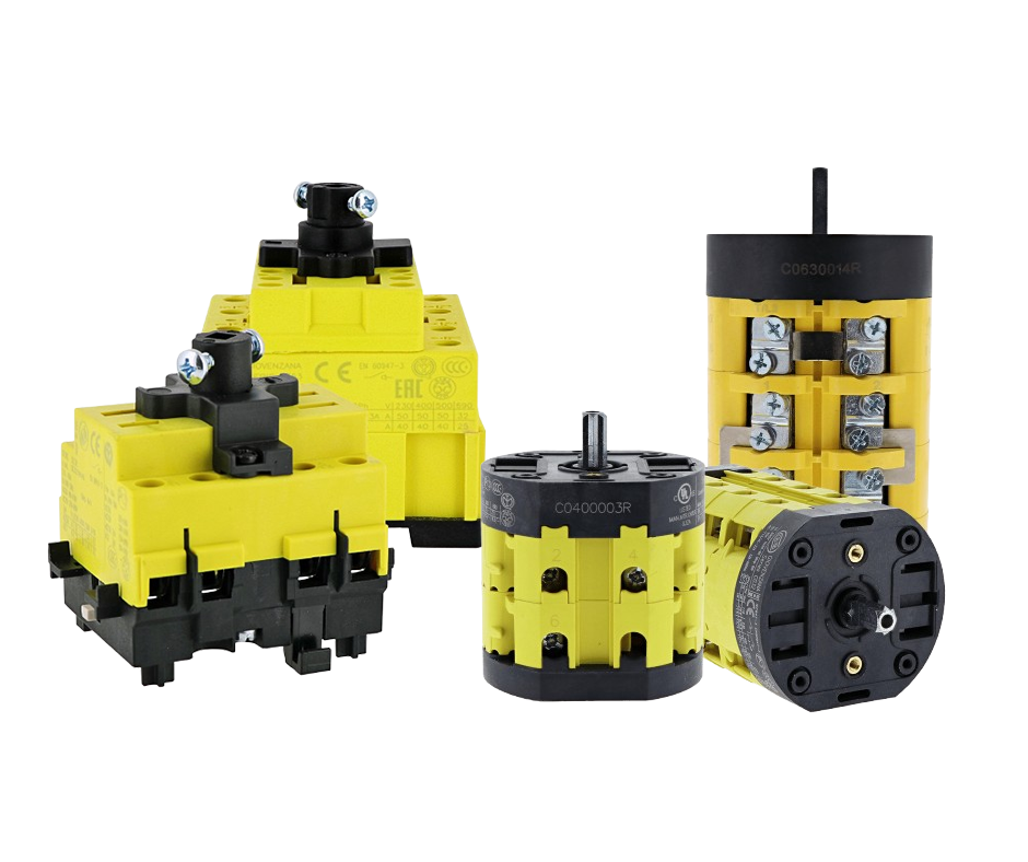 Conmutadores rotativos industriales marca Giovenzana para paneles eléctricos